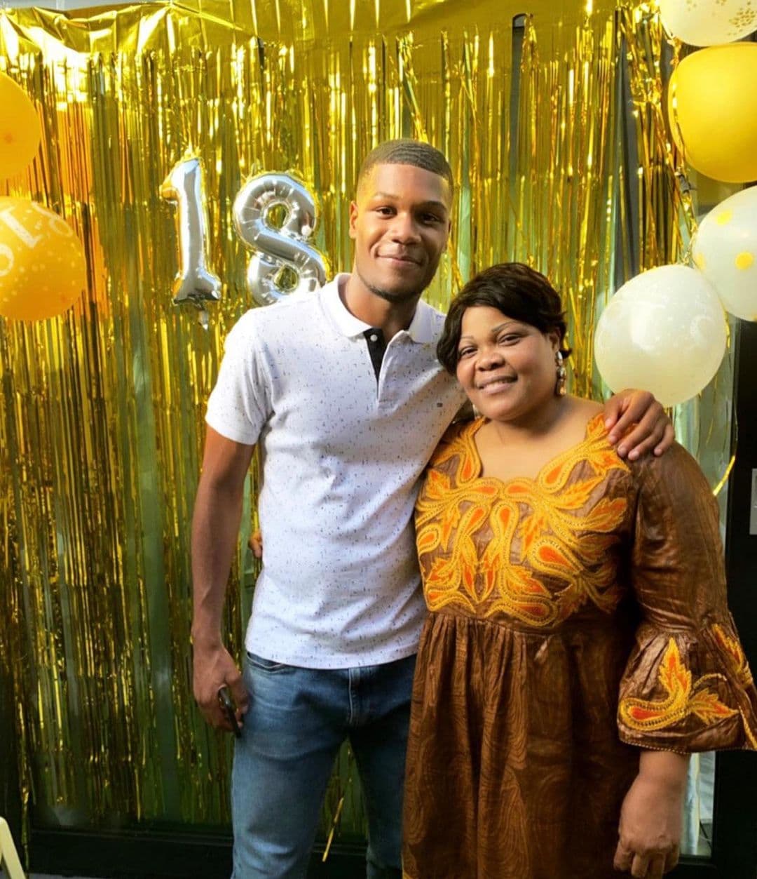 Romeo Lavia's mother poses with Henri Stanic at his 18th birthday