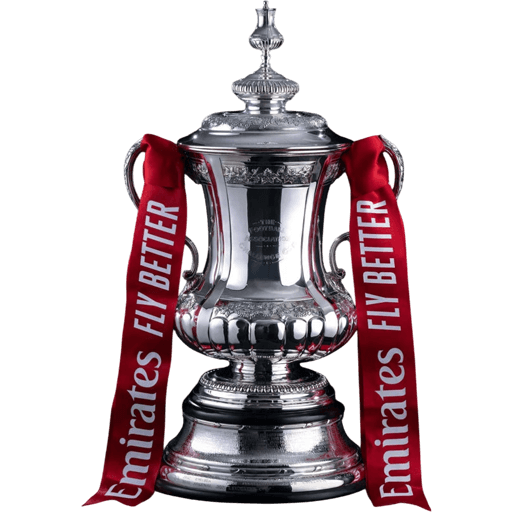 Cut-out of the silver FA Cup trophy