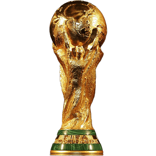 Cut-out of the gold FIFA World Cup trophy