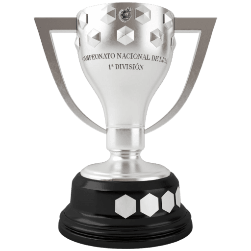 The gold and silver La Liga championship trophy